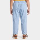 Girls' Light Blue Straight Fit Embroidered Jeans, हल्का नीला, small