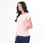 Ladies' Round Neck T-Shirt, हल्का गुलाबी, small image number null