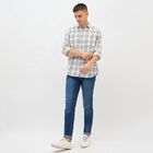 Men's Light Grey Cotton Classic Collar Casual Shirt, हल्का ग्रे, small