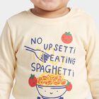 Infants Beige Cotton Round Neck Regular T-Shirt, Beige, small