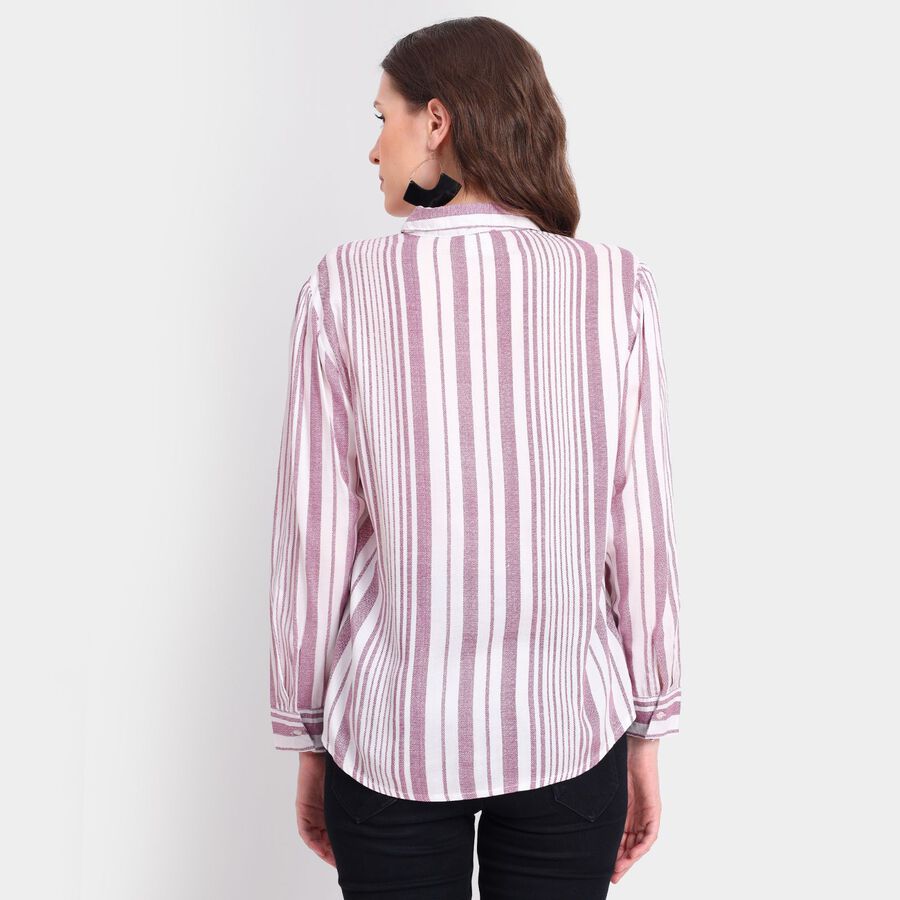 Ladies'  Stripes Shirt, Purple, large image number null