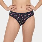Women's Navy Blue Bikini Fit Floral Print Panty, नेवी ब्लू, small