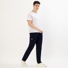 Men's Navy Blue Relaxed Fit Cargo Track Pants, Navy Blue, small image number null