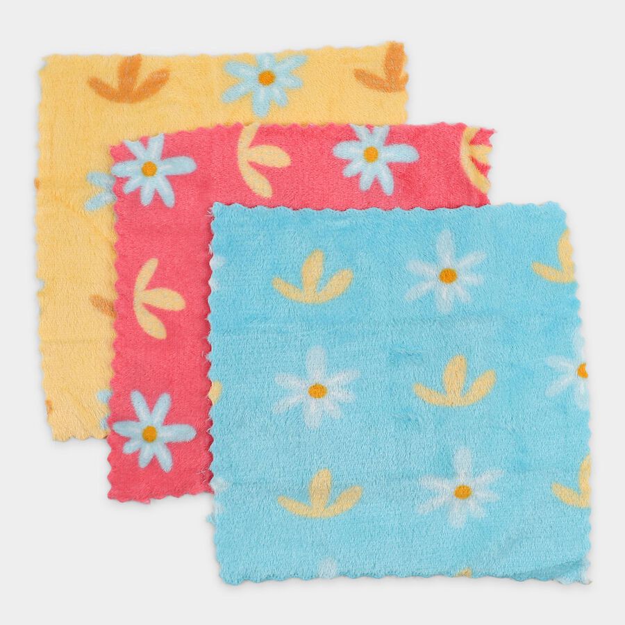 Women's Bright White Floral Pack of Handkerchief, Assorted, large