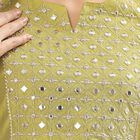 Women's Light Sage Green Round Neck Embroidered Kurta, हल्का हरा, small image number null