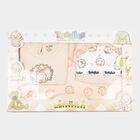 Infants Printed Cotton Baby Gift Set, Peach, small image number null