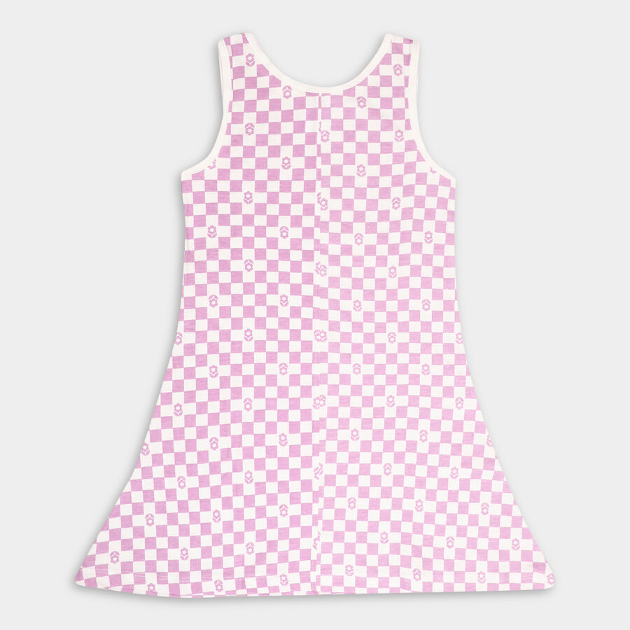 Girls' Cotton Frock, Lilac, large image number null