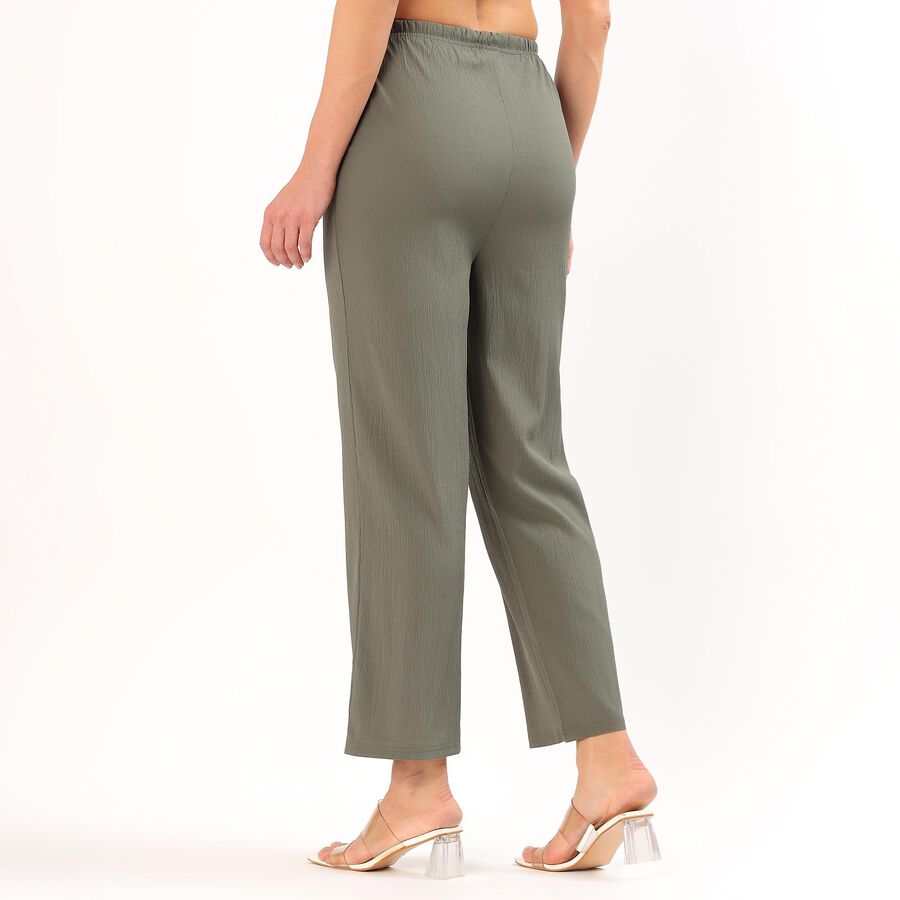 Women's Black Relaxed Fit Tapered Harem Pants, हल्का हरा, large