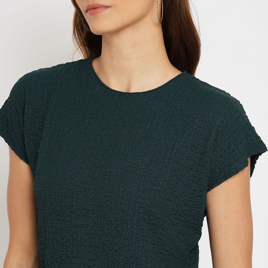 Ladies'  Crop  Top, गहरा हरा, large image number null