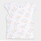 Infant Light Aqua and White Cotton Round Neck T-Shirt, Aqua, small image number null