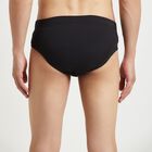 Cotton Solid Brief, Black, small
