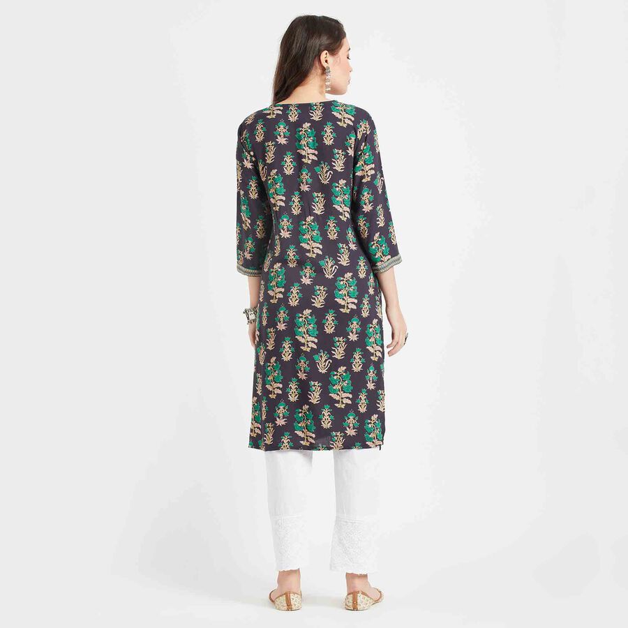 Printed Kurta, Navy Blue, large image number null