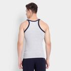 Cotton Solid Sleeveless Gym T-Shirt, Melange Light Grey, small image number null