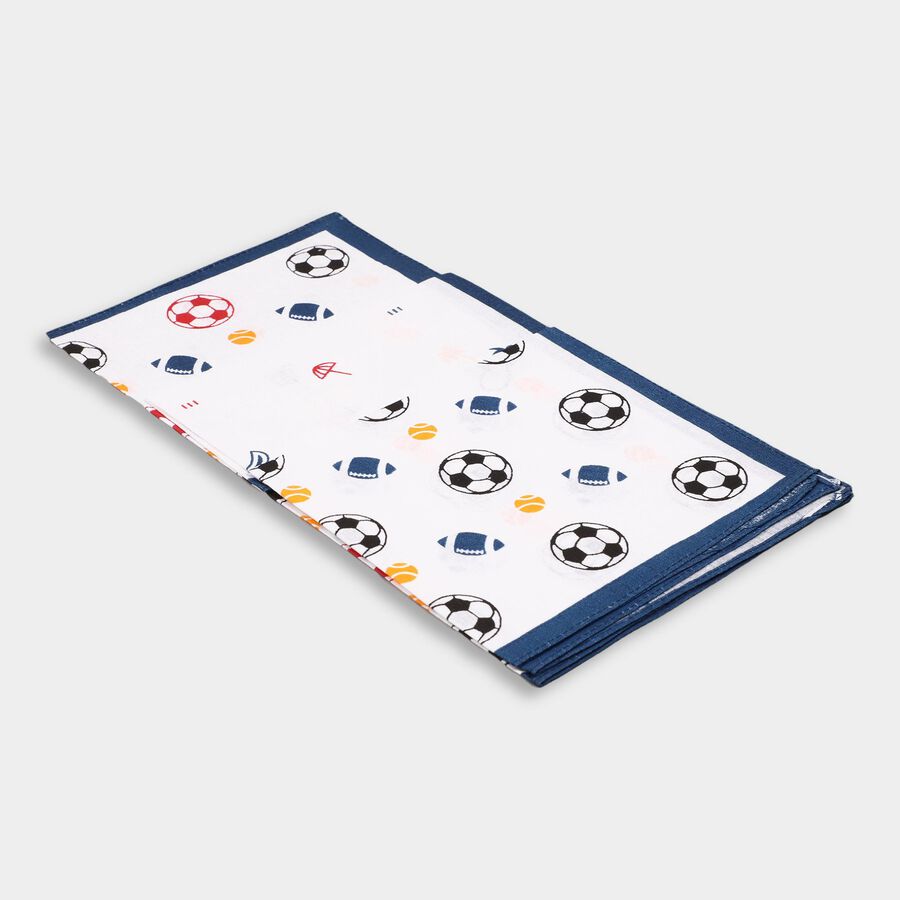 Boys' 100% Cotton Hanky , White, large