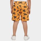 Boys' Orange Regular Fit Printed Bermuda Shorts, नारंगी, small