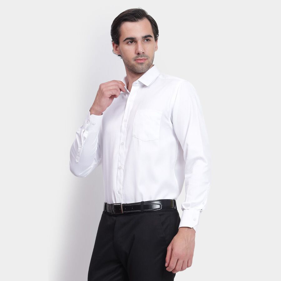 Men's Formal Shirt, सफ़ेद, large image number null