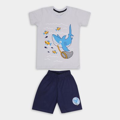 Boys' 100% Cotton Knit Baba Suit 