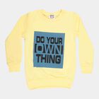 Boys Printed Sweatshirt, Yellow, small image number null