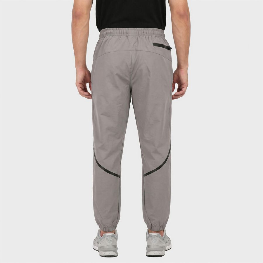 Men's Grey Athletic Fit Track Pants, हल्का ग्रे, large