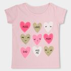 Girls' 100% Cotton T-Shirt, हल्का गुलाबी, small image number null