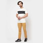 Solid Slim Fit Casual Trousers, Beige, small image number null