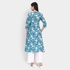 Ladies' 100% Cotton Kurta , Mid Blue, small image number null