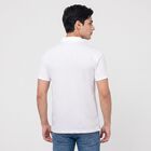 Men's White Cotton Polo Neck Polo T-Shirt, White, small