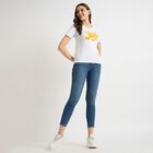 Ladies' Round Neck T-Shirt , सफ़ेद, small image number null