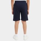 Boys' Navy Blue Regular Fit Drawstring Bermuda Shorts, नेवी ब्लू, small