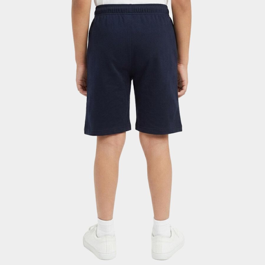 Boys' Navy Blue Regular Fit Drawstring Bermuda Shorts, नेवी ब्लू, large