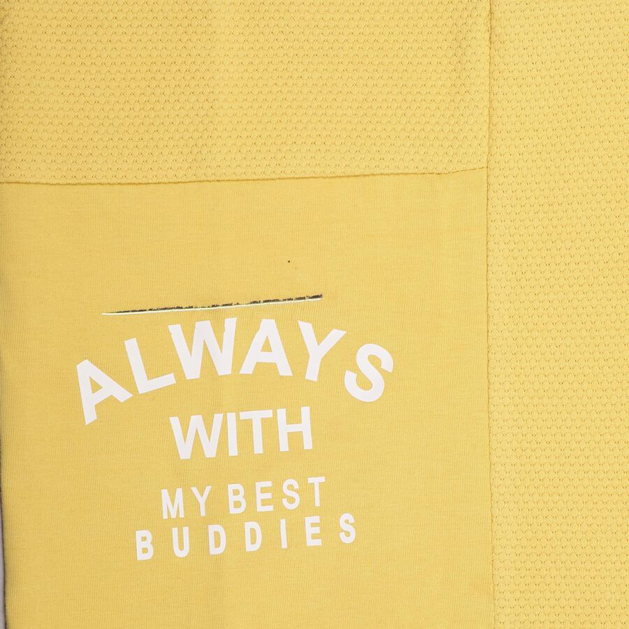Boys' 100% Cotton Half Sleeves T-Shirt, Mustard, large image number null