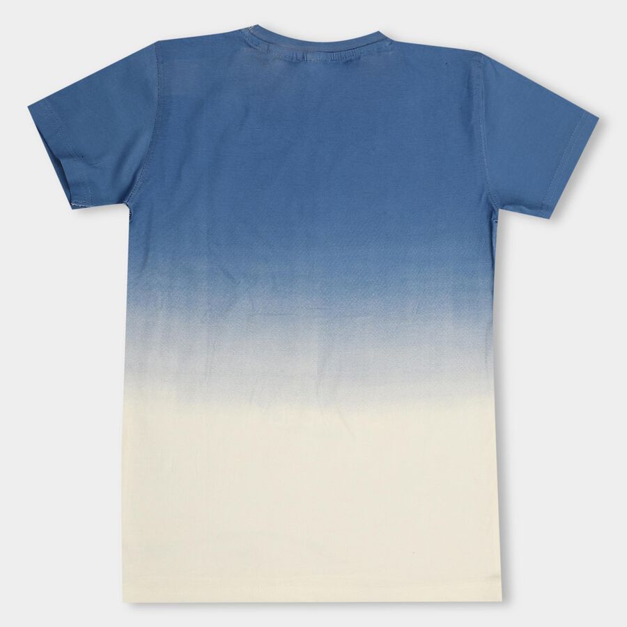 Boys' 100% Cotton Half Sleeves T-Shirt , White, large image number null