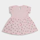 Infant Girls' 100% Cotton Frock , हल्का गुलाबी, small