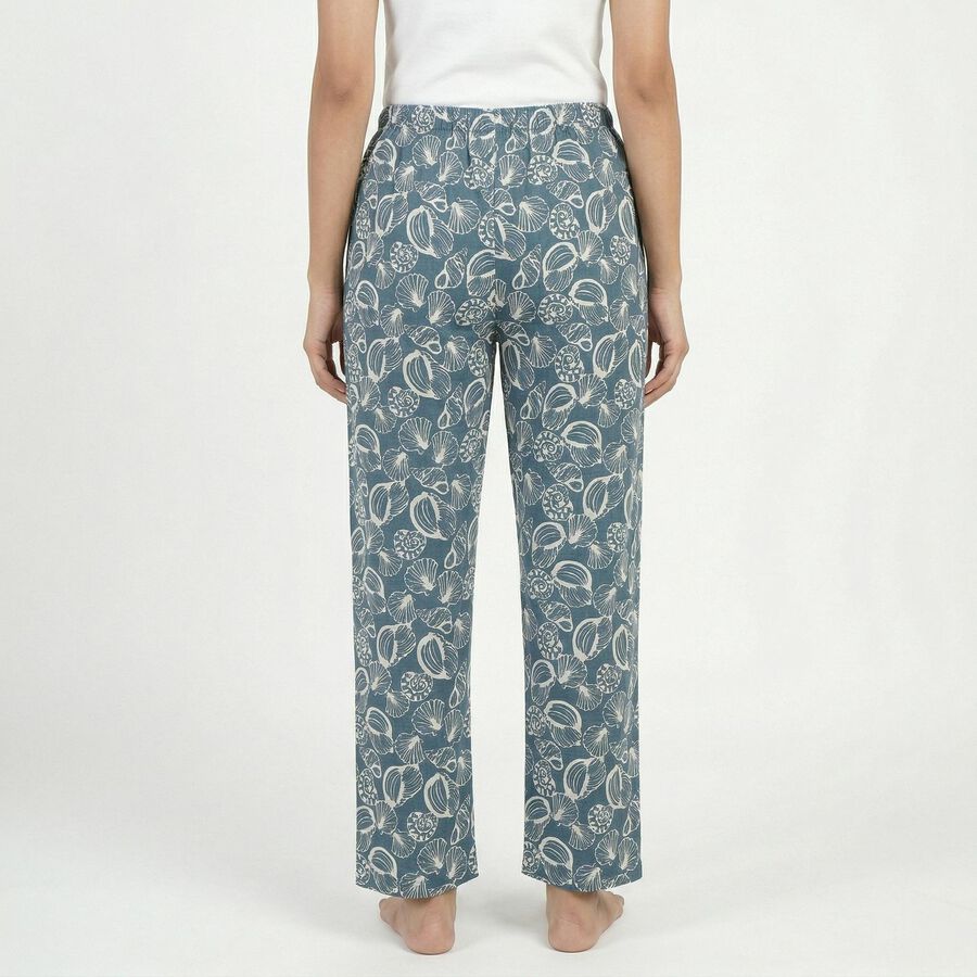 Women&rsquo;s Navy Blue Relaxed Fit Solid Pyjama, गहरा नीला, large