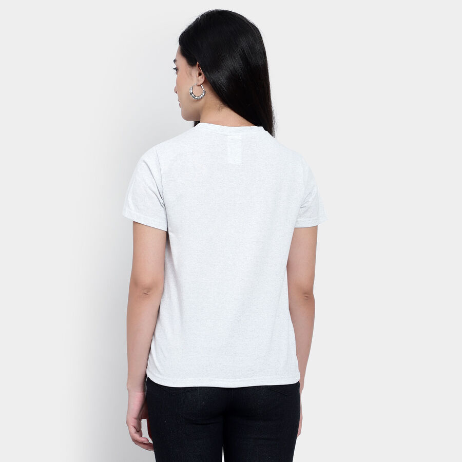 Round Neck T-Shirt, Ecru Melange, large image number null