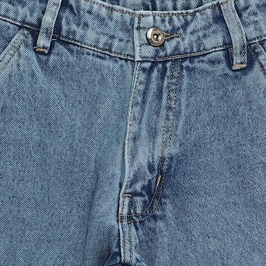 Boys' Light Blue Relaxed Fit Cargo Jeans, Mid Blue, large