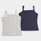Girls' 100% Cotton Vest , नेवी ब्लू, small image number null
