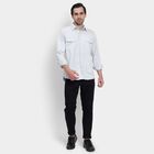 Men's 100% Cotton Casual Shirt, Light Grey, small image number null
