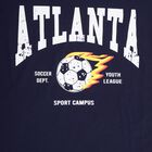 Boys' Dark Navy Blue Round Neck Casual T-Shirt, Navy Blue, small