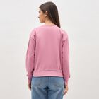 Women's Muted Dusty Pink Crew Neck Casual Sweatshirt, गुलाबी, small image number null