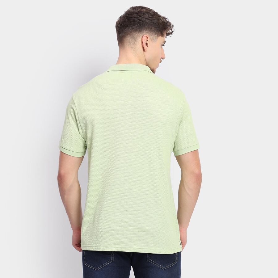 Men's Collared Half Sleeves T-Shirt , हल्का हरा, large image number null
