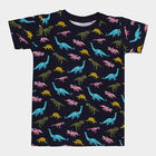 Boys Cotton T-Shirt, Navy Blue, small image number null