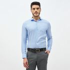 Men's Light Powder Blue Cotton Classic Collar Formal Shirt, मध्यम नीला, small image number null