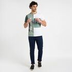 Men's Henley Half Sleeves T-Shirt , Light Green, small image number null