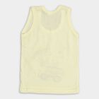 Infants' 100% Cotton Vest, Yellow, small