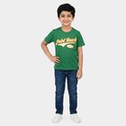 Boys Green Crew Neck Regular Boys T-Shirt, गहरा हरा, small