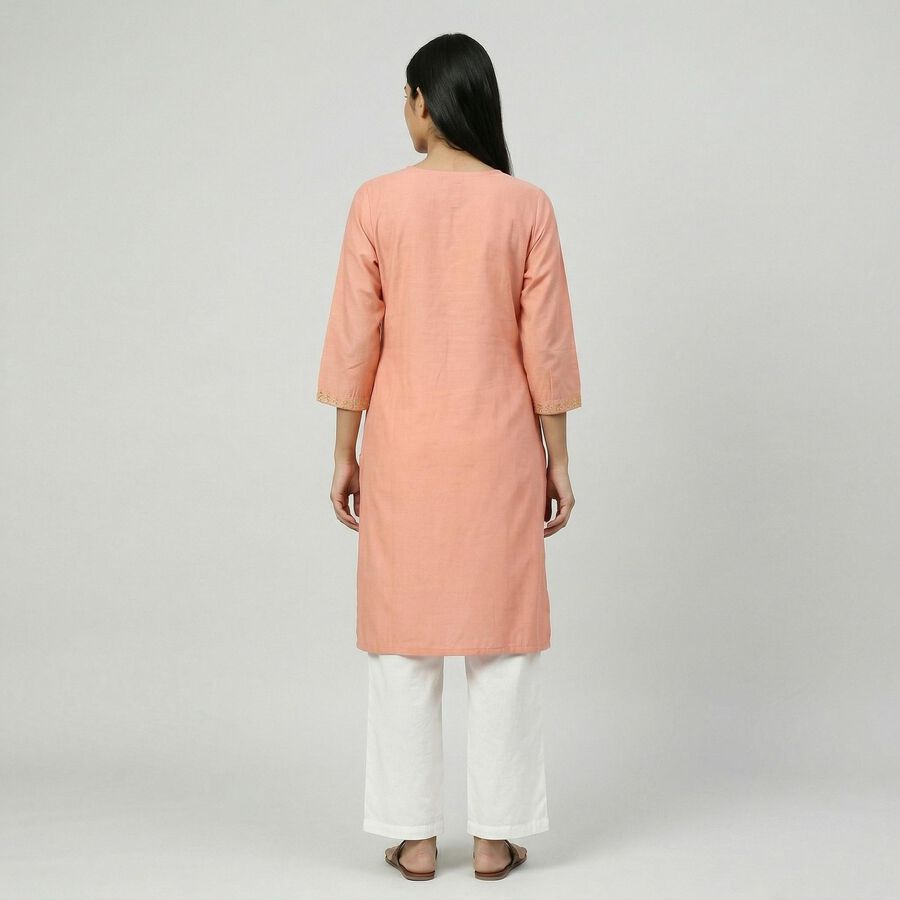 Women's Pink Kurta, गुलाबी, large