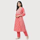 Women's Light Pink Floral Printed Ethnic Set, Light Pink, small