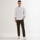 Men's Rich Eggshell White Cotton Classic Casual Shirt, White, small image number null