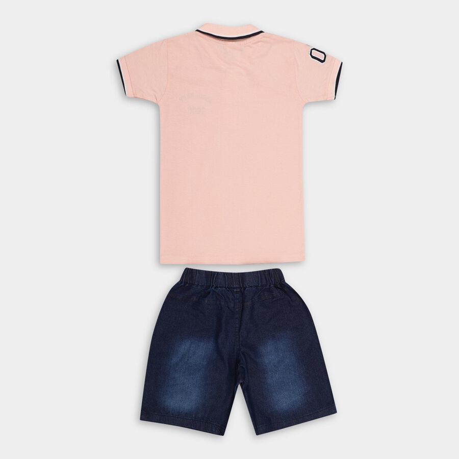 Boys' 100% Cotton Woven Baba Suit , हल्का गुलाबी, large image number null